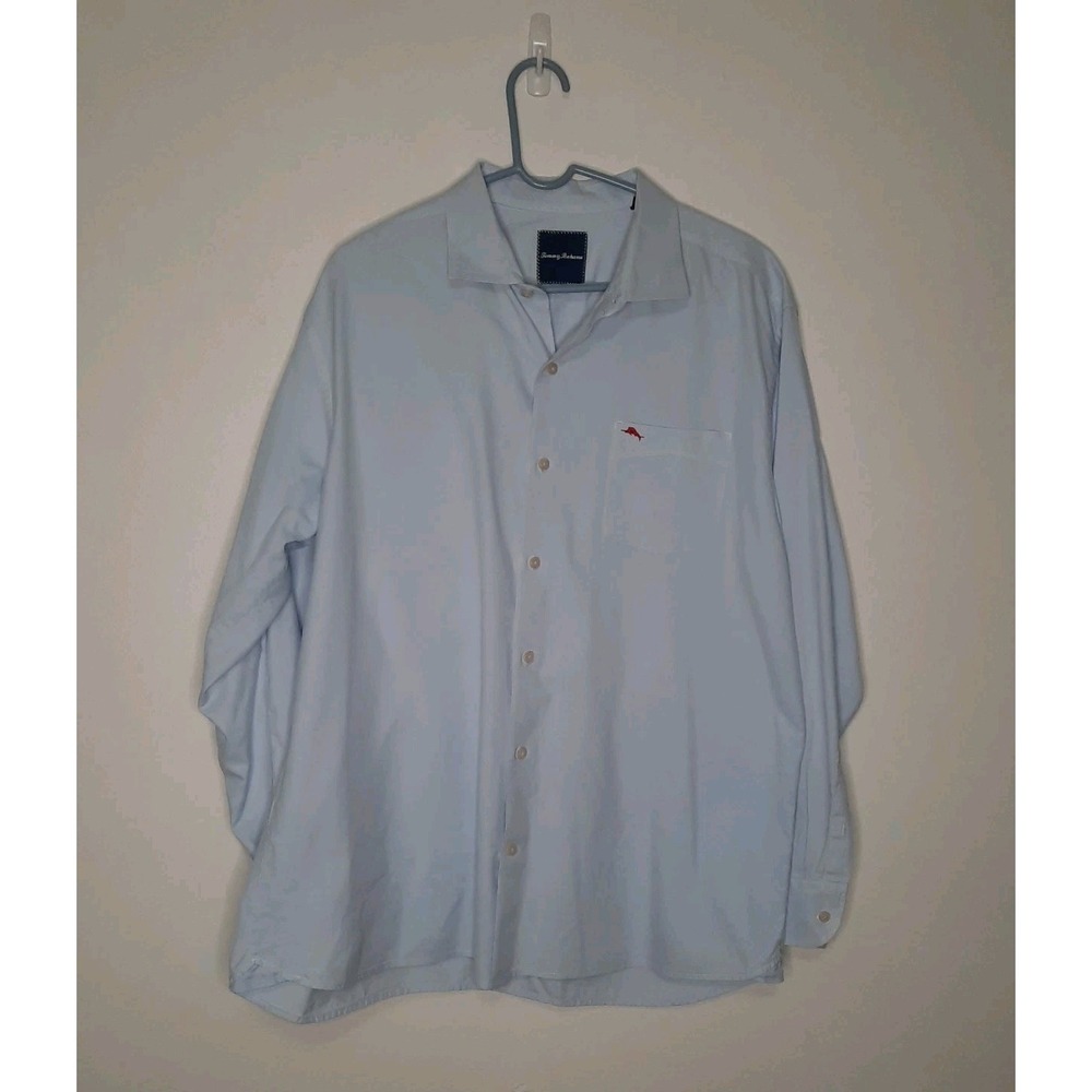 Men's Tommy Bahama Light Blue Button Down Dress Shirt Size XL Long Sleeve - Picture 2 of 5
